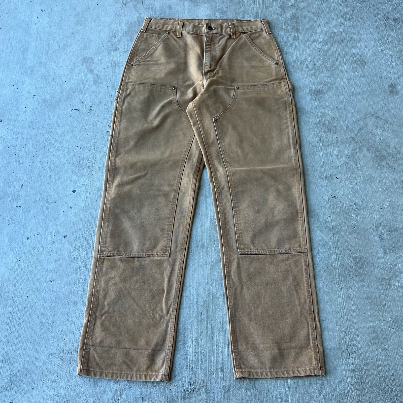 Carhartt × Vintage Carhartt brown double knee work wear carpenter pants Size US 32 / EU 48 - 1 Thumbnail