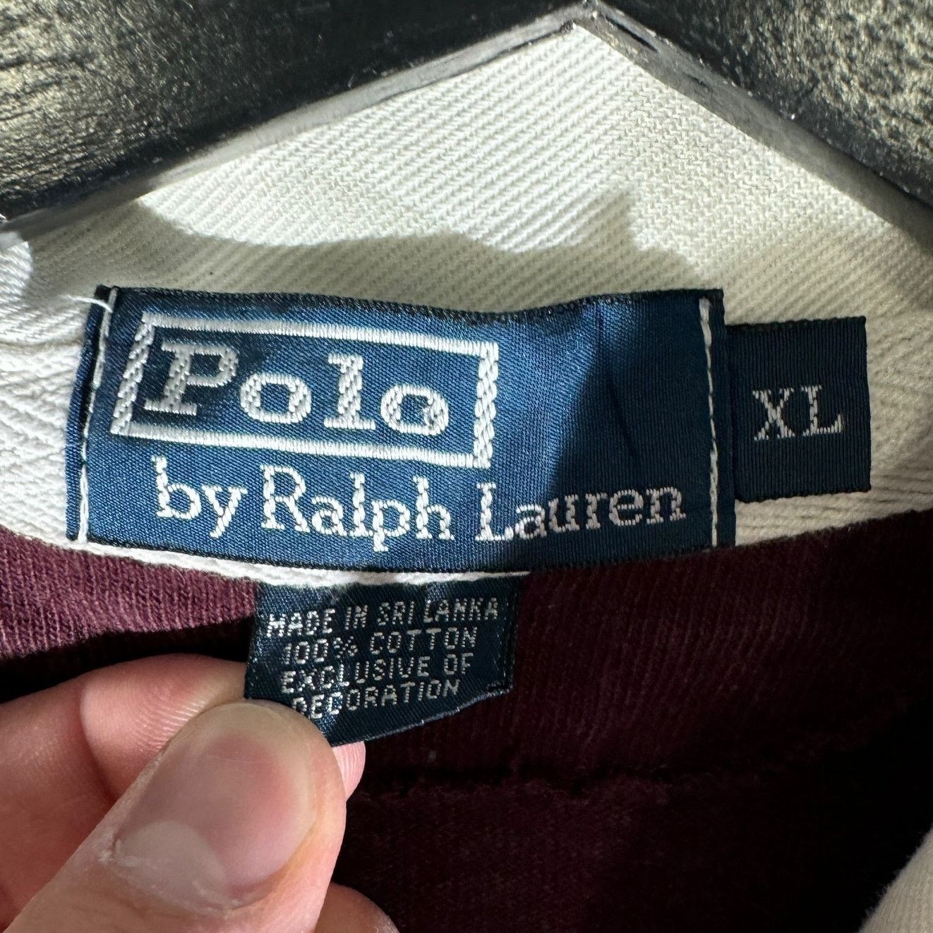 Polo Ralph Lauren Vintage Polo Ralph Lauren Striped Long Sleeve Rugby Size US XL / EU 56 / 4 - 7 Thumbnail