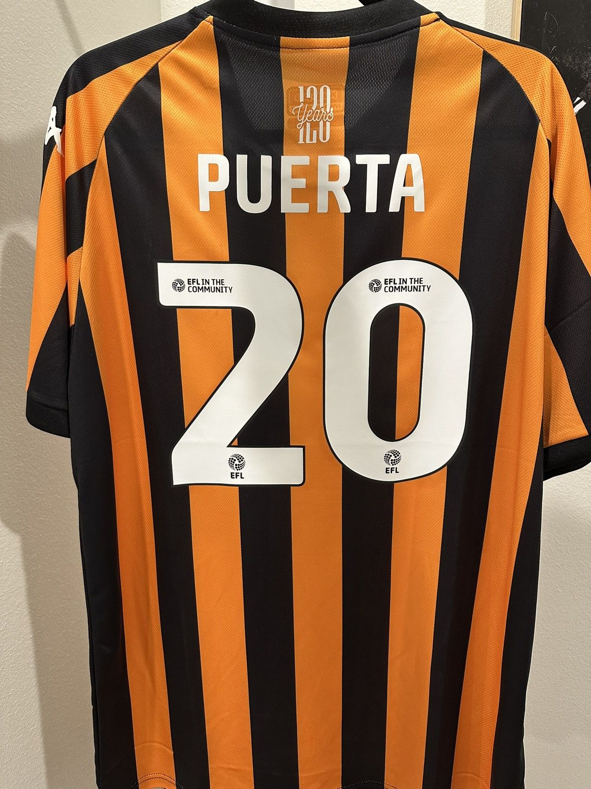 Kappa 2024-25 Hull City Gustavo Puerta Soccer Jersey Size US XL / EU 56 / 4 - 1 Thumbnail