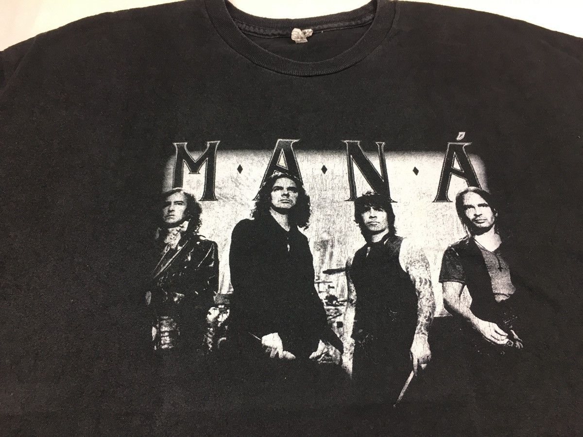 Band Tees × Vintage 90s Mana Band Mexican Pop Rock Printed Tee Size US XL / EU 56 / 4 - 3 Thumbnail