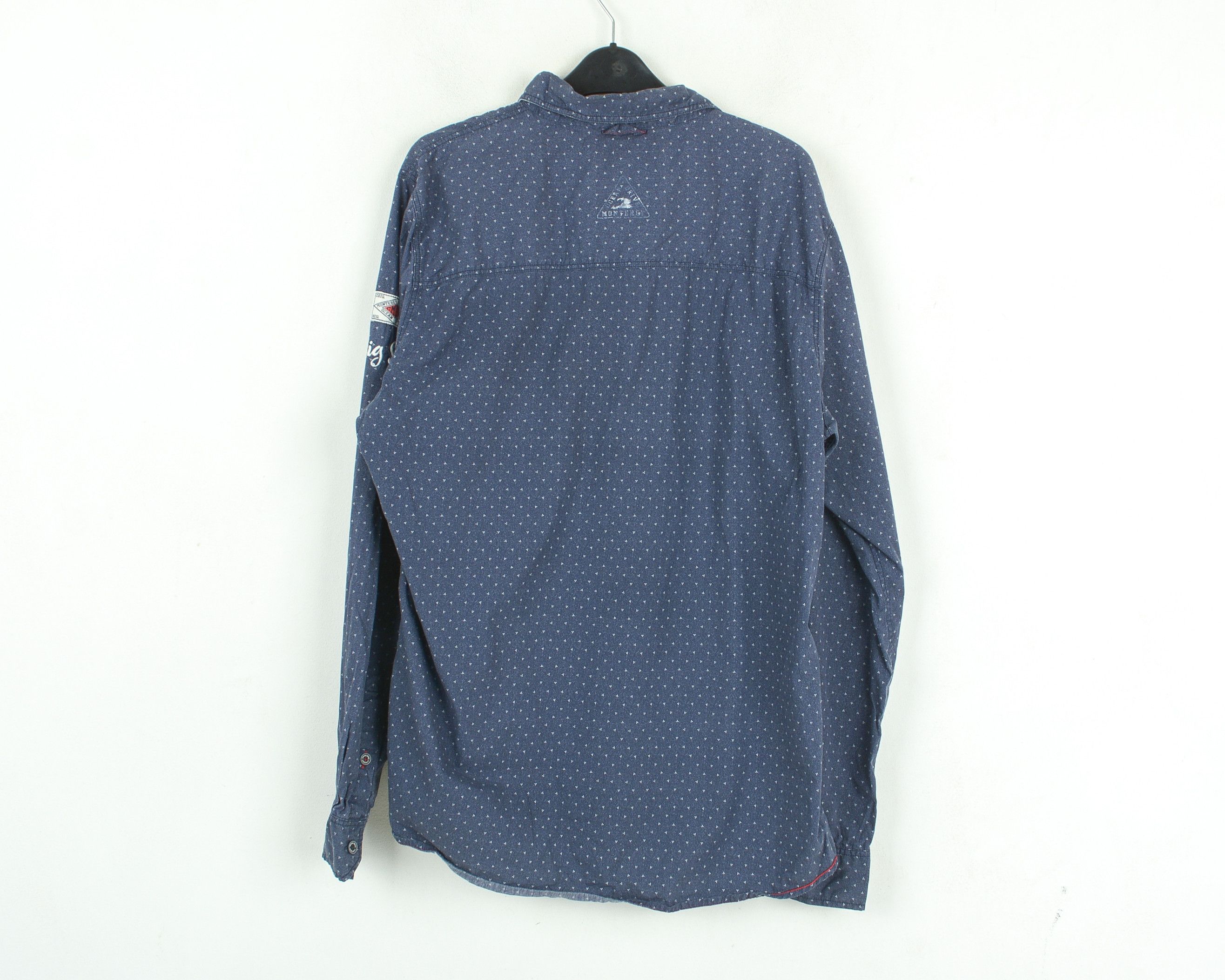 Camp David Men Button Up Shirt L Embroided Long Sleeve Polka Dot Size US L / EU 52-54 / 3 - 8 Thumbnail