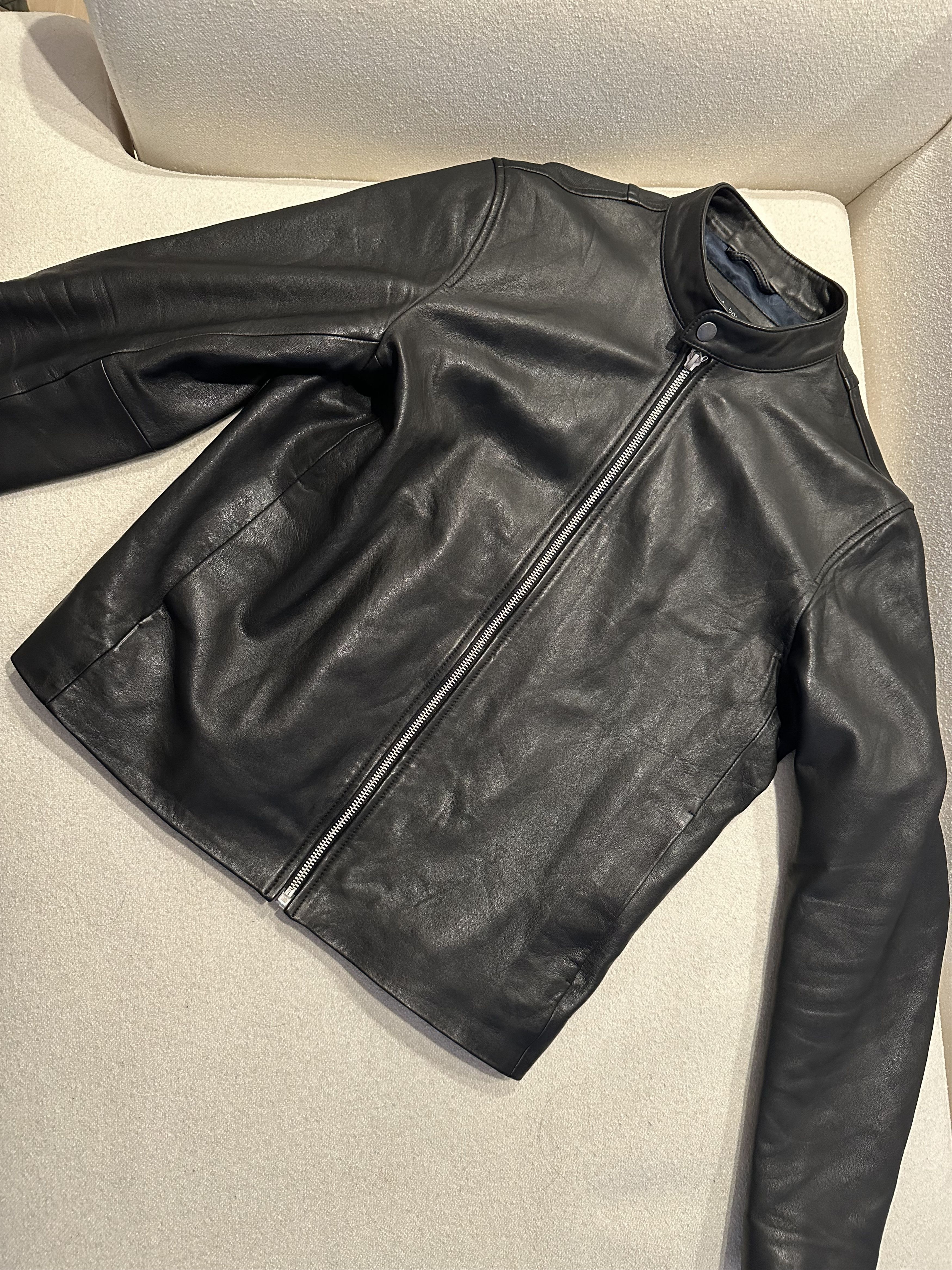 image of Rag Bone Archive Racer Leather Jacket in Black, Men's (Size XS)