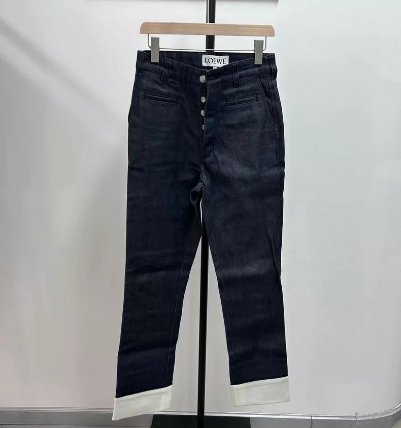 Loewe loewe contrasting cuff denim pants 28 size - dmc Size US 28 / EU 44 - 1 Thumbnail