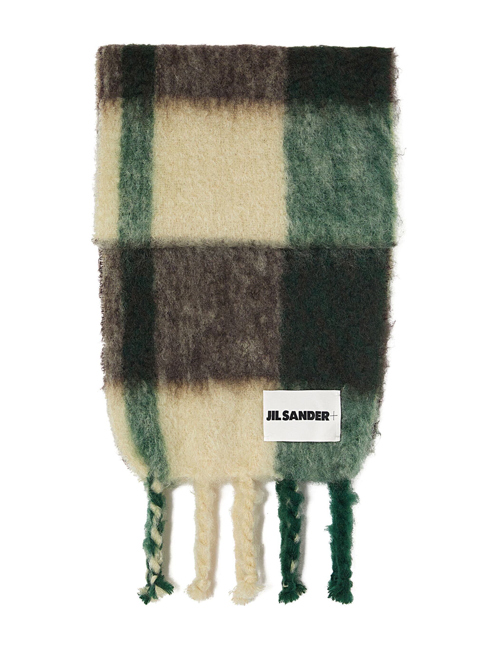 Jil Sander o1s22i1n1024 Size: OS / Plaid Mohair Scarf in Multicolor Size ONE SIZE - 1 Thumbnail