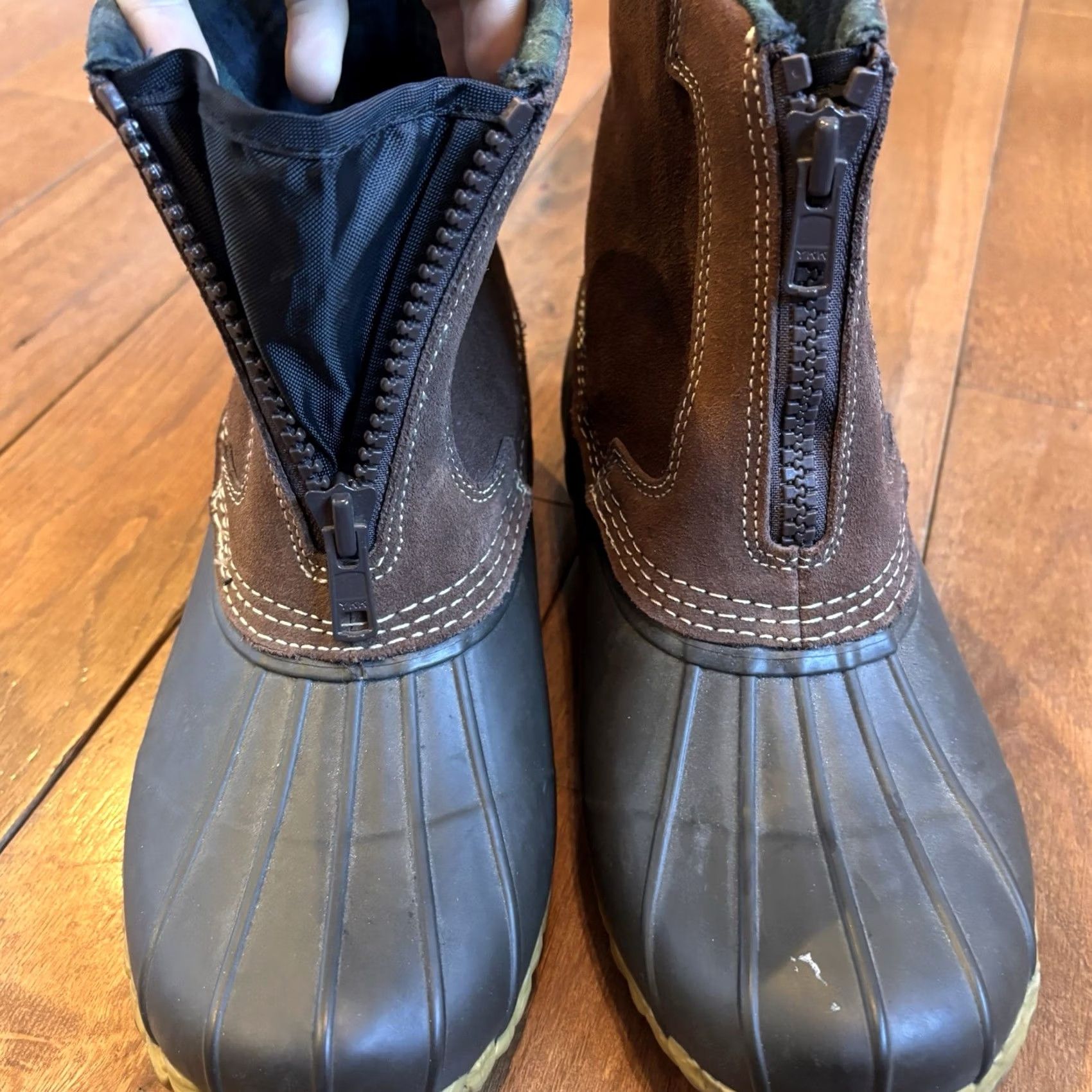 CO RedHead Brand Co Mens 3M Thinsulate ACS II Duck Boots Brown Leather 8M Front Zip Size US 8 / EU 41 - 7 Thumbnail