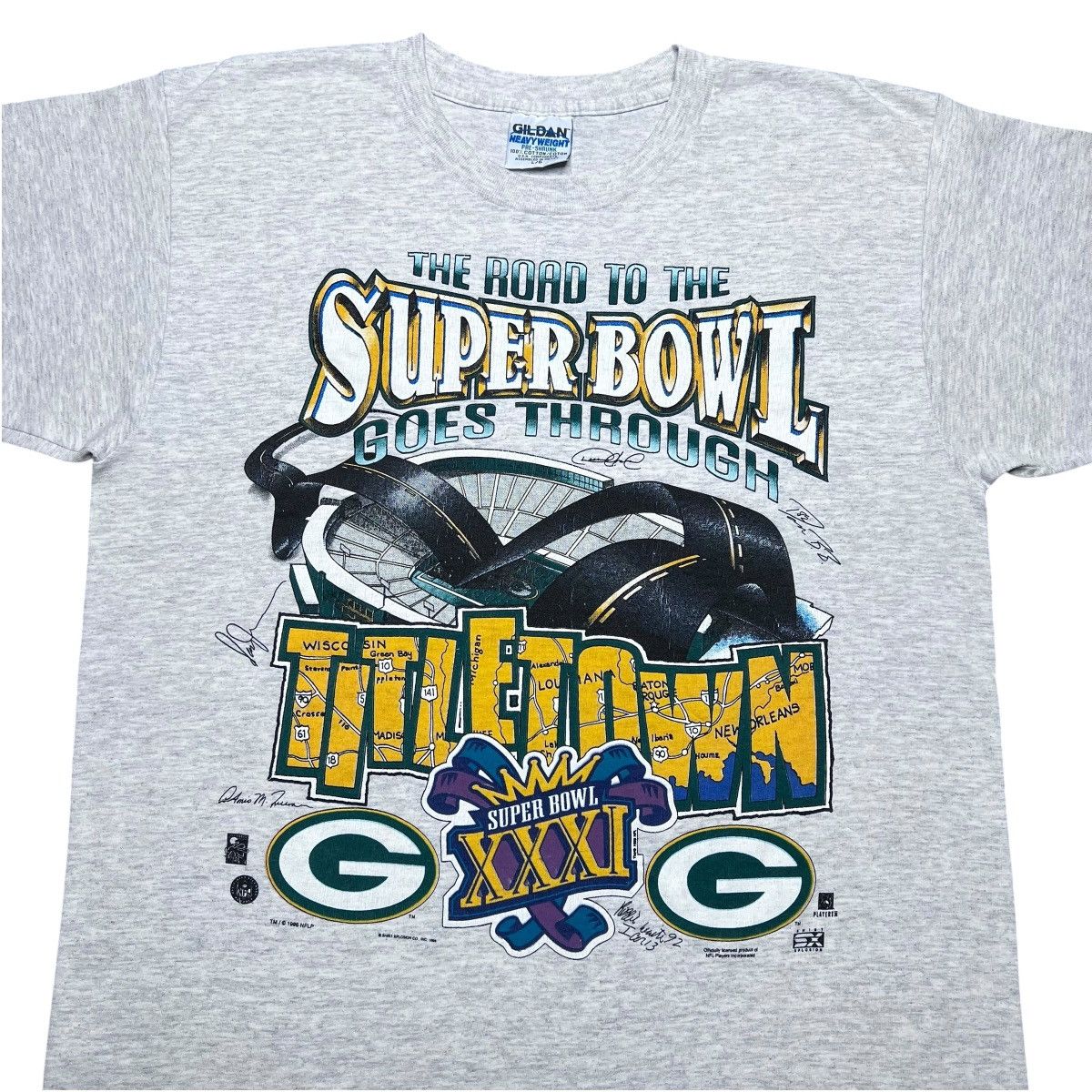 NFL × Vintage 1996 NFL Green Bay Packers Road To Super Bowl Xplosion Tee Size US L / EU 52-54 / 3 - 4 Thumbnail