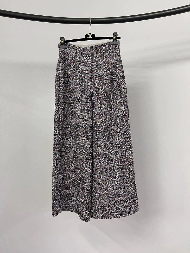 Chanel Chanel Colorful tweed braided wide-leg trousers Size 25" / US 0 / IT 36 - 2 Thumbnail
