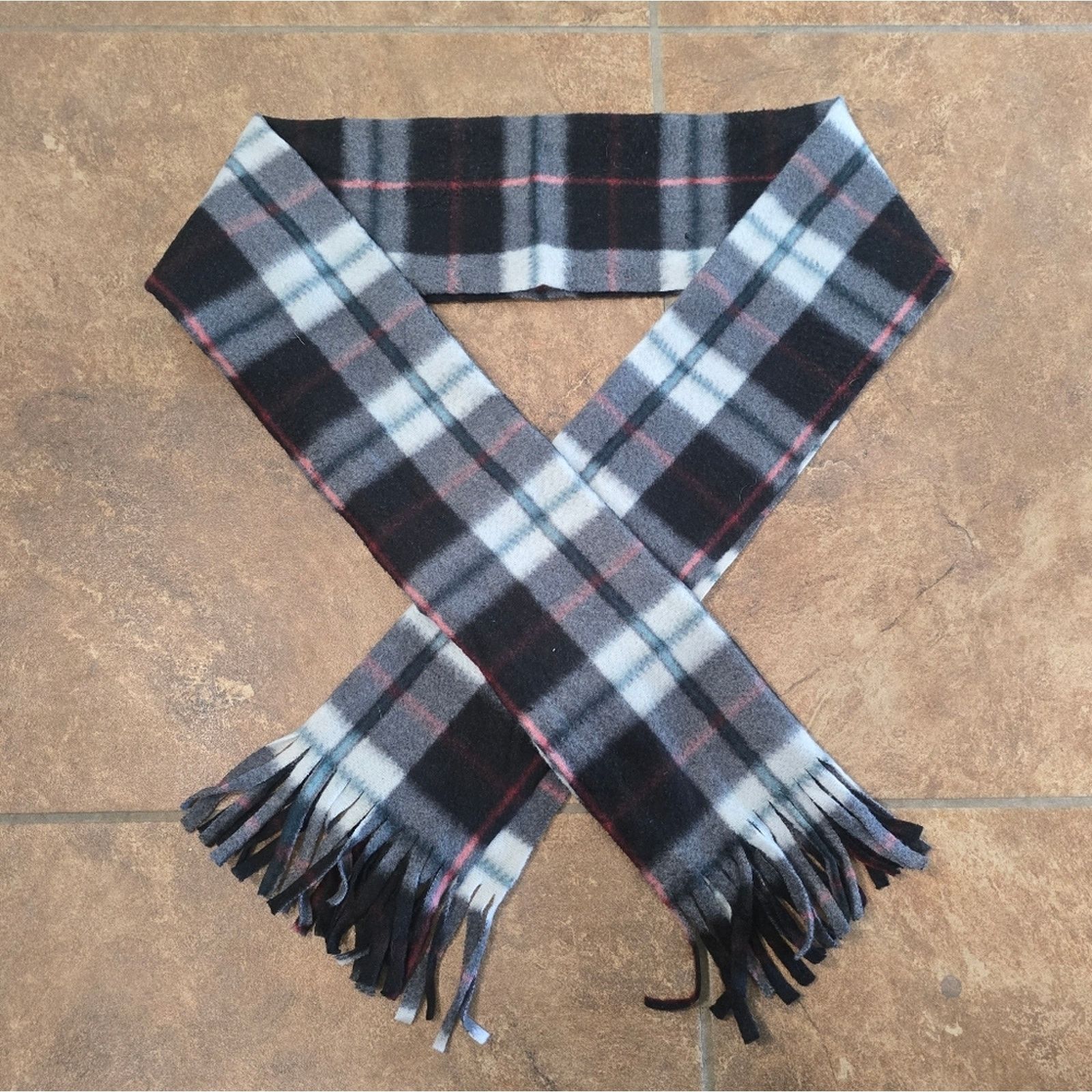Other Multicolored Plaid Fringed Scarf Size ONE SIZE - 1 Thumbnail