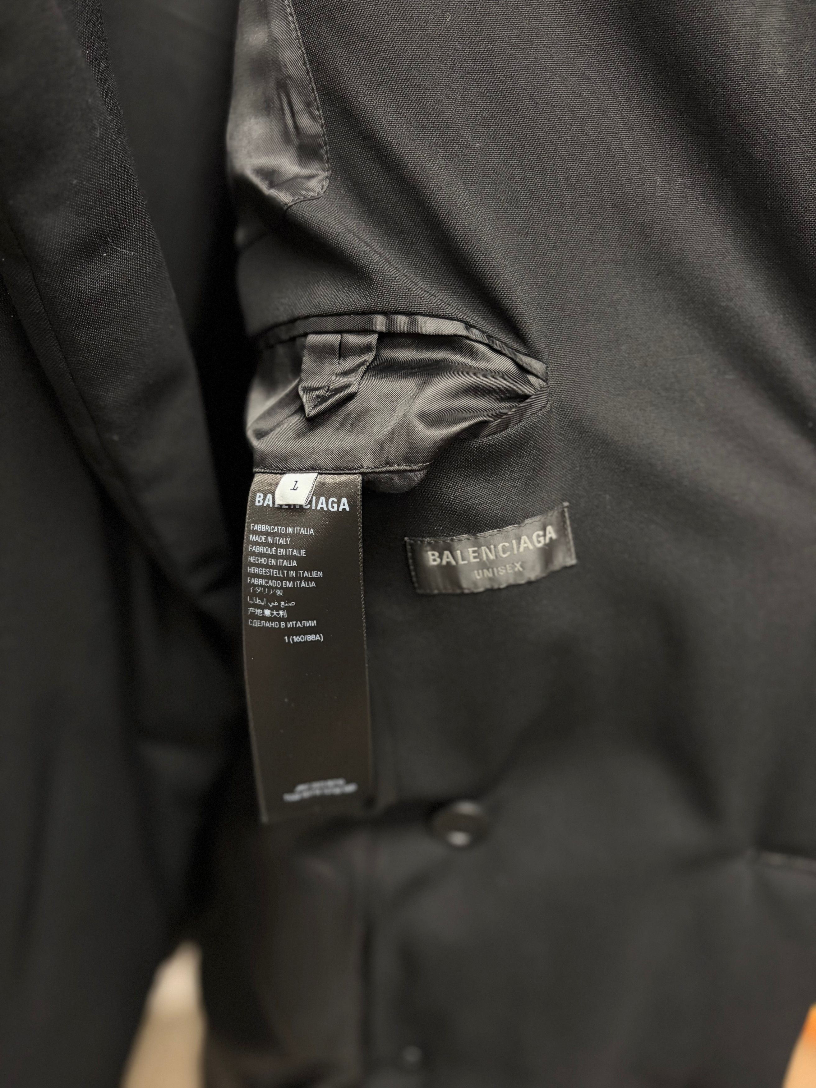 AW2024 Balenciaga Padded Shoulder Double Breasted Jacket