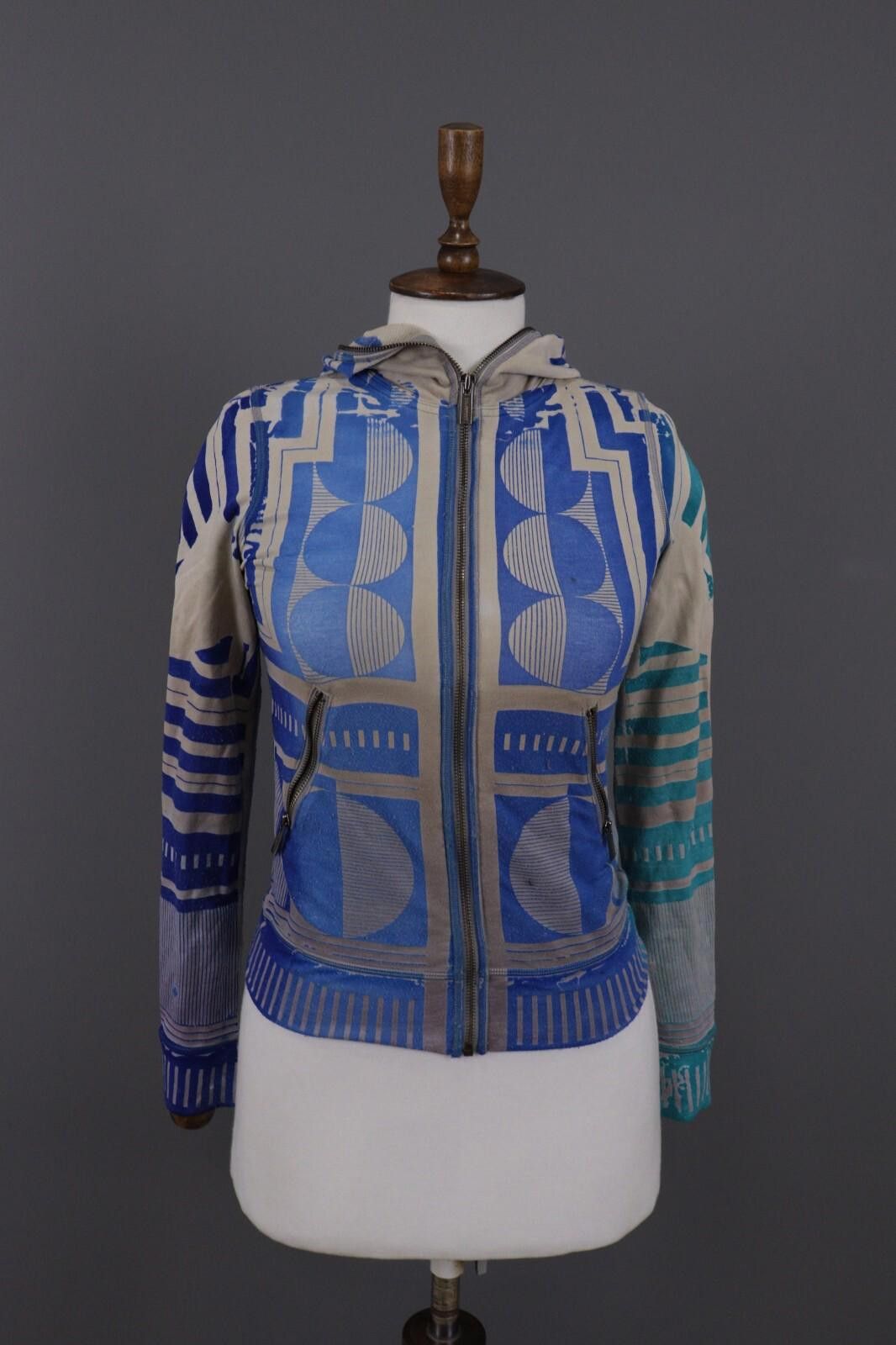 Custo Barcelona Custo Barcelona Blue Printed Hooded Jacket Sweater Size M / US 6-8 / IT 42-44 - 1 Thumbnail