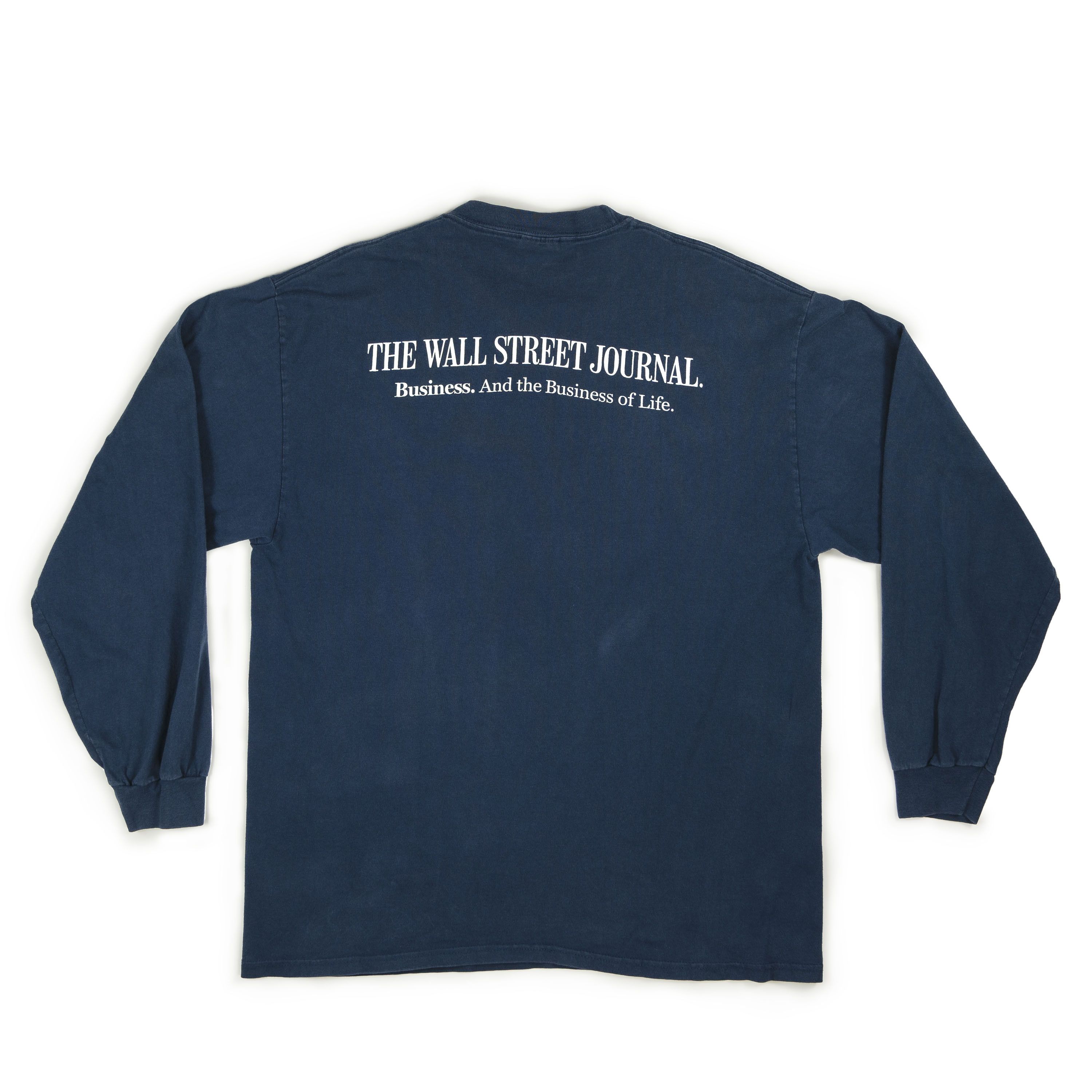 Vintage Vintage 1990's The Wall Street Journal Long Sleeve Tee Shirt Size US L / EU 52-54 / 3 - 2 Thumbnail