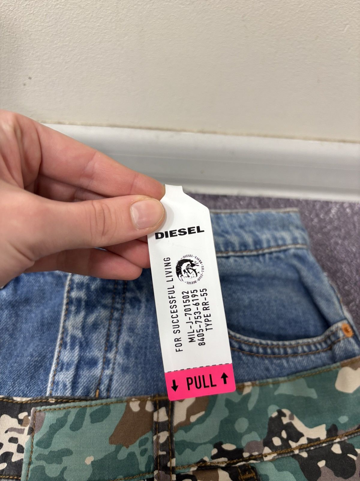 Diesel Diesel O-Cali-A Y2K Utility Denim Camo Layered Mini Skirt Size 24" / US 00 / IT 34 - 8 Thumbnail