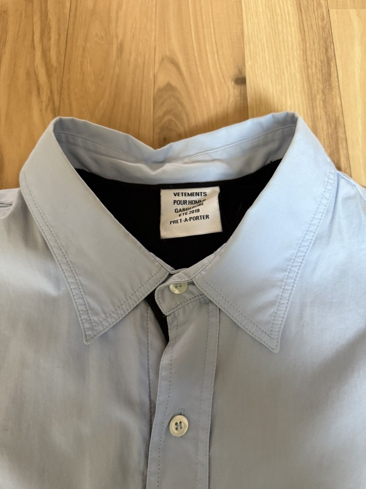 Vetements Vetements button up shirt double layer happiness Size US M / EU 48-50 / 2 - 11 Thumbnail
