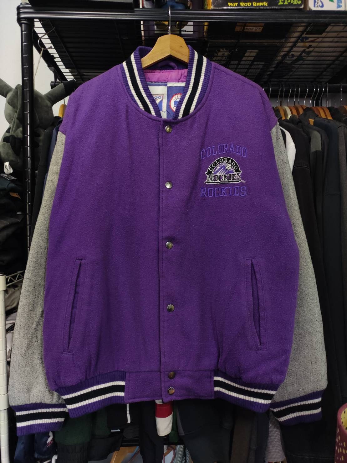 MLB Vtg Colorado Rockies Team MLB Bomber Logo7 Jacket Size US L / EU 52-54 / 3 - 2 Thumbnail