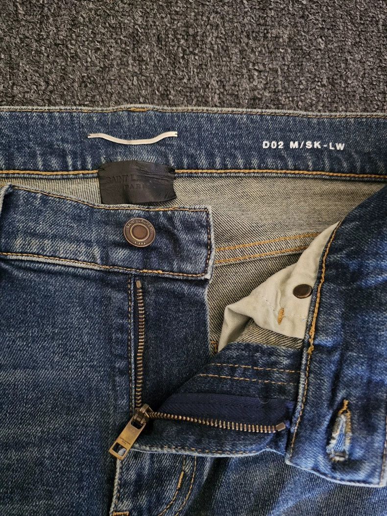 Saint Laurent Paris Saint Laurent Distressed Knee D02 Jeans- Size US 31 - 3 Thumbnail