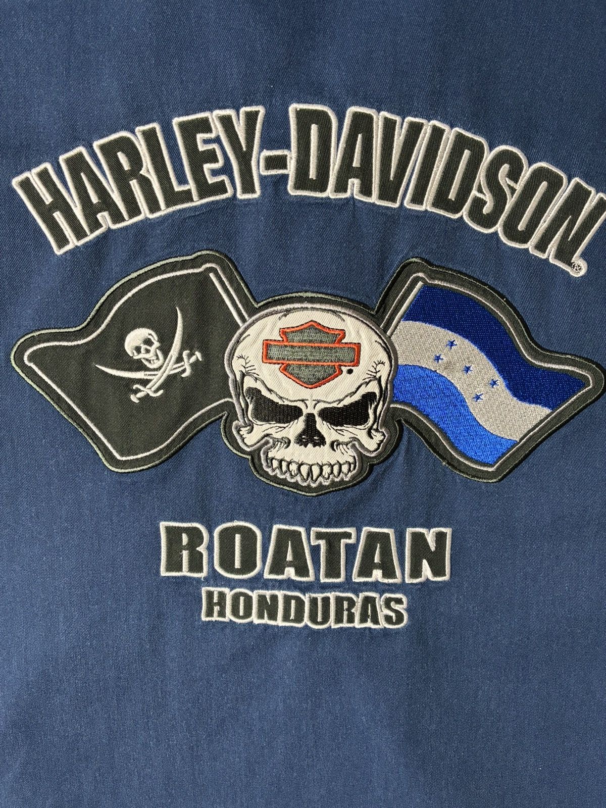 Harley Davidson 🔥RARE Harley-Davidson Roatan Honduras Mechanic Shirt Size US L / EU 52-54 / 3 - 8 Thumbnail