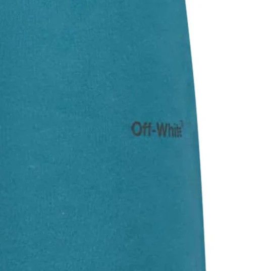 Off-White o1gr1nt0125 Chain Arr Sweat Short in Teal Size US 38 / EU 54 - 4 Thumbnail