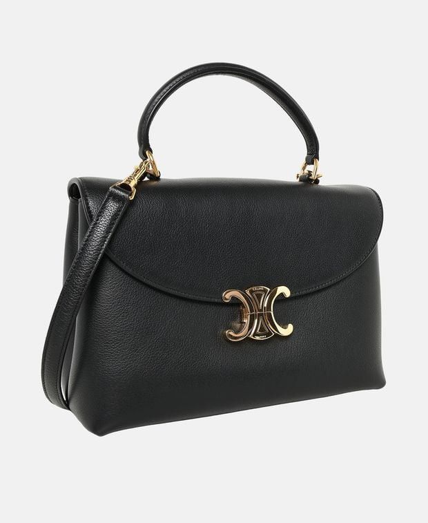 Celine Nino Leather Handbag in Black, Women's