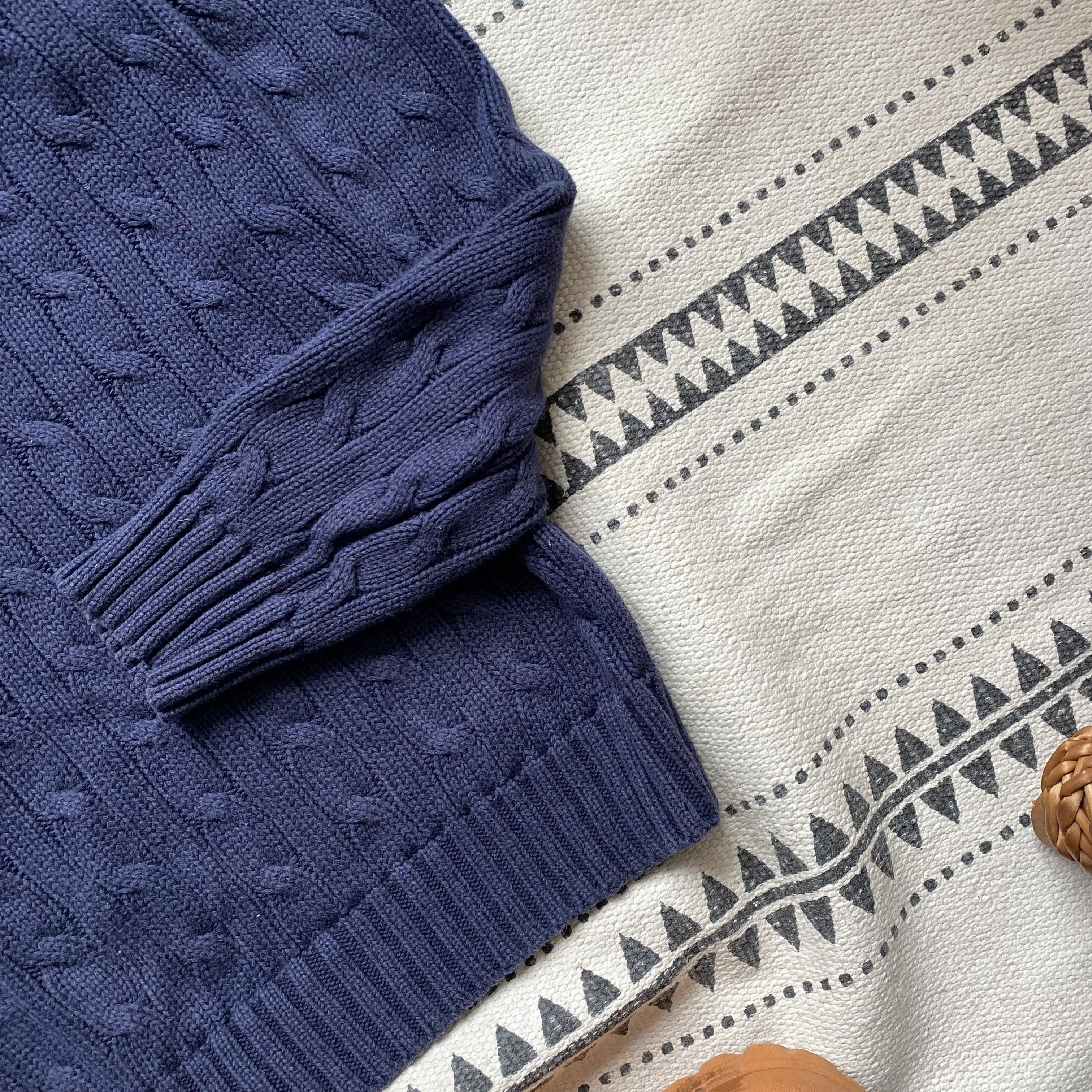 Polo Ralph Lauren 🔥90s Vintage Polo Ralph Lauren Cable Knit Sweater Faded Size S / US 4 / IT 40 - 6 Thumbnail