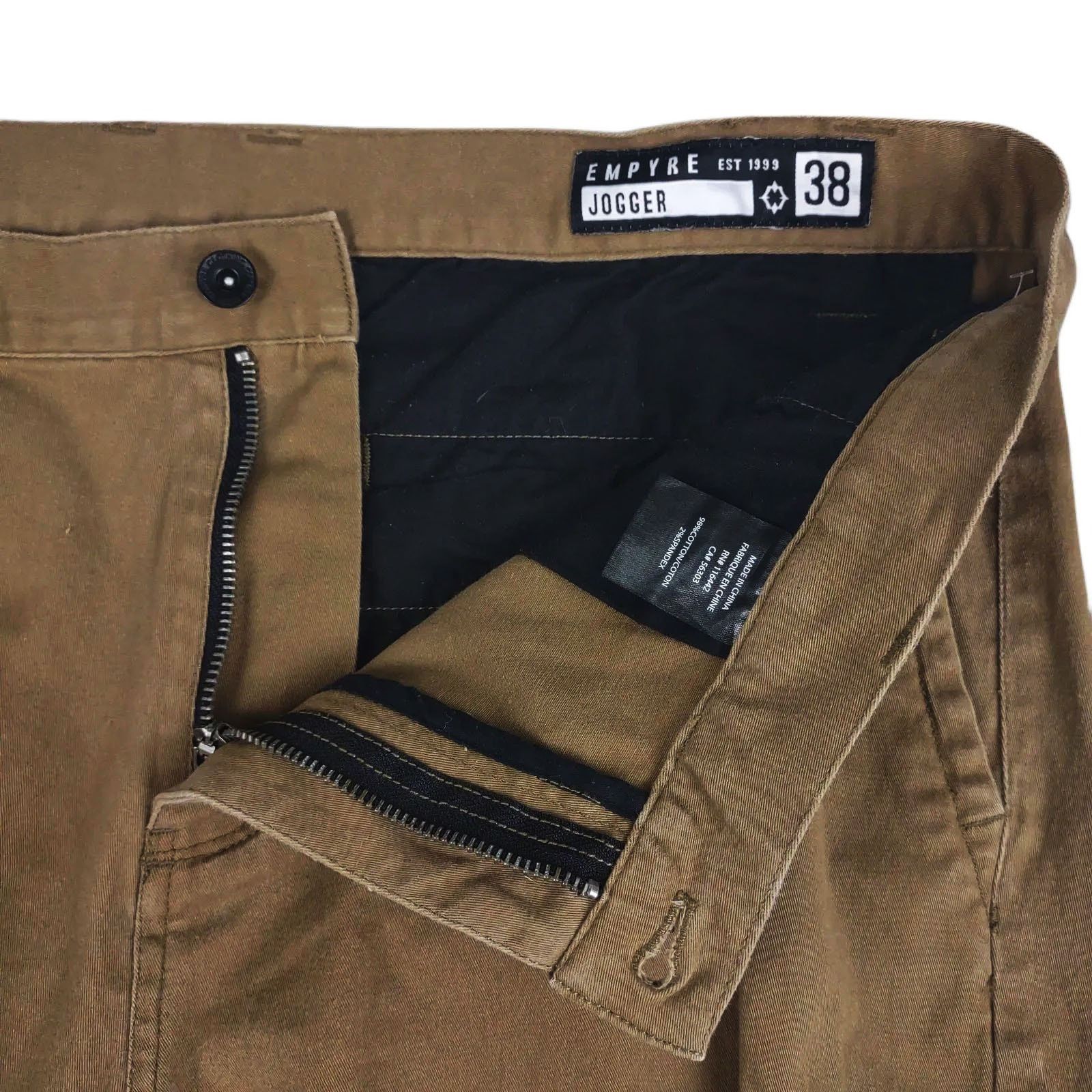 Empyre EMPYRE Jogger Chino Men's 38x28.5 Elastic Ankle Brown Pants Size US 38 / EU 54 - 3 Thumbnail