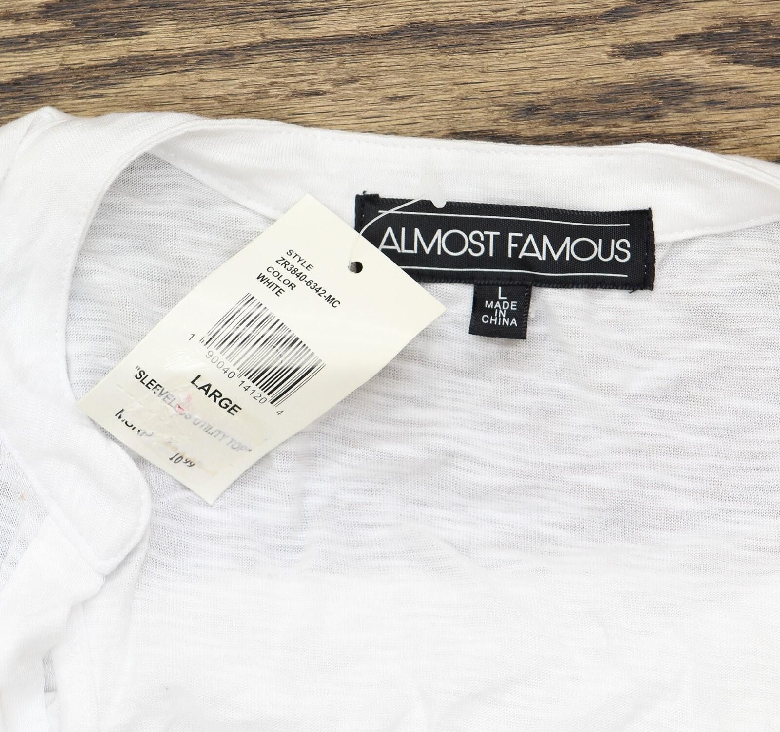 Almost Famous Nwt Almost Famous Juniors Utility Tunic Shirt Top White L Size L / US 10 / IT 46 - 4 Thumbnail