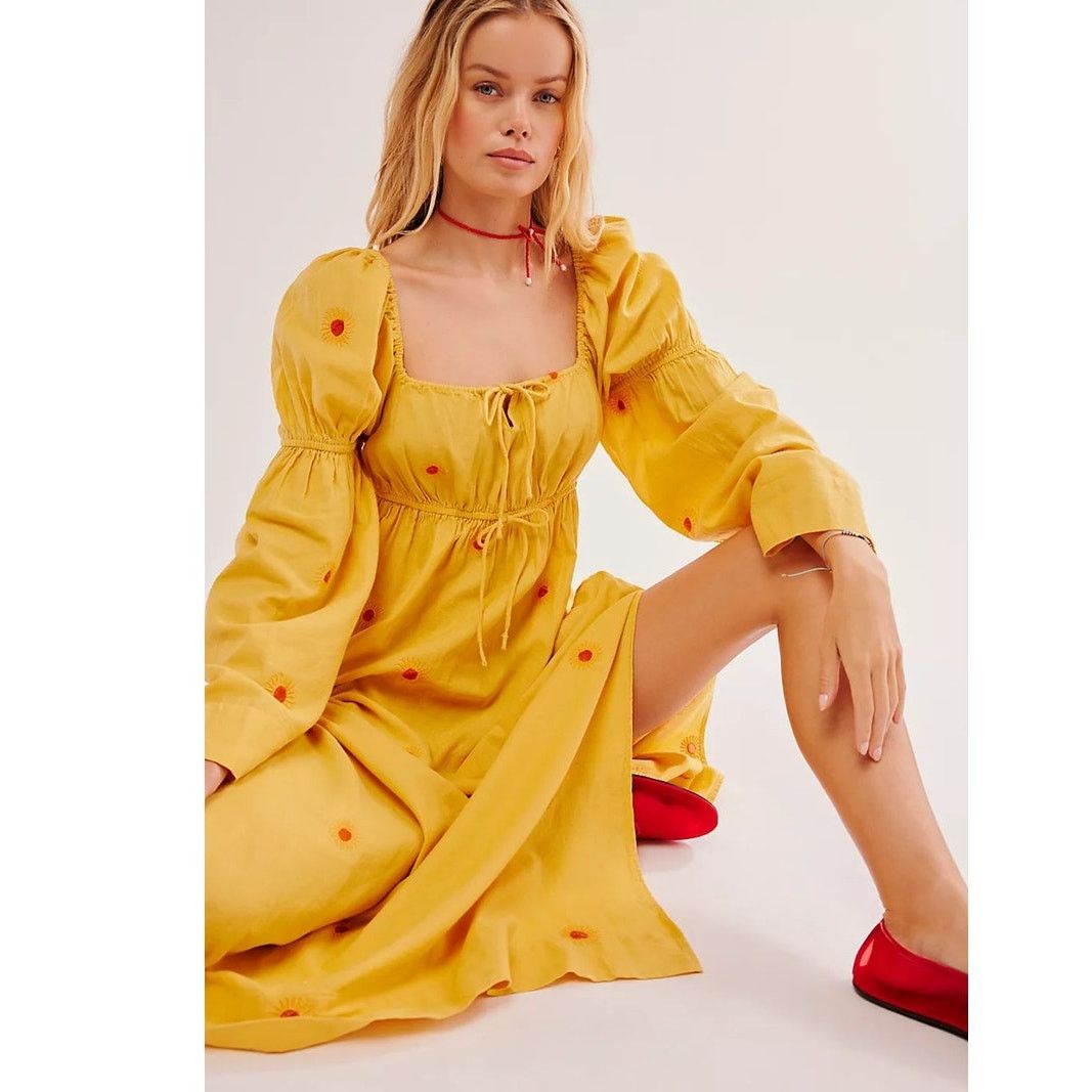 Free People NWT Free People Emory Embroidered Midi Dress $168 SMALL Size S / US 4 / IT 40 - 4 Thumbnail