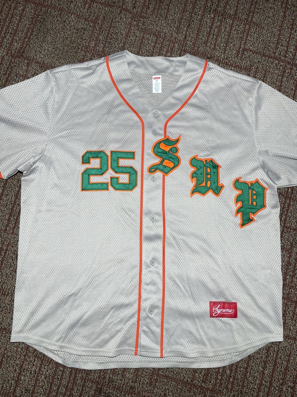 Supreme Supreme Old English Baseball Jersey (XX-Large) Size US XXL / EU 58 / 5 - 1 Thumbnail
