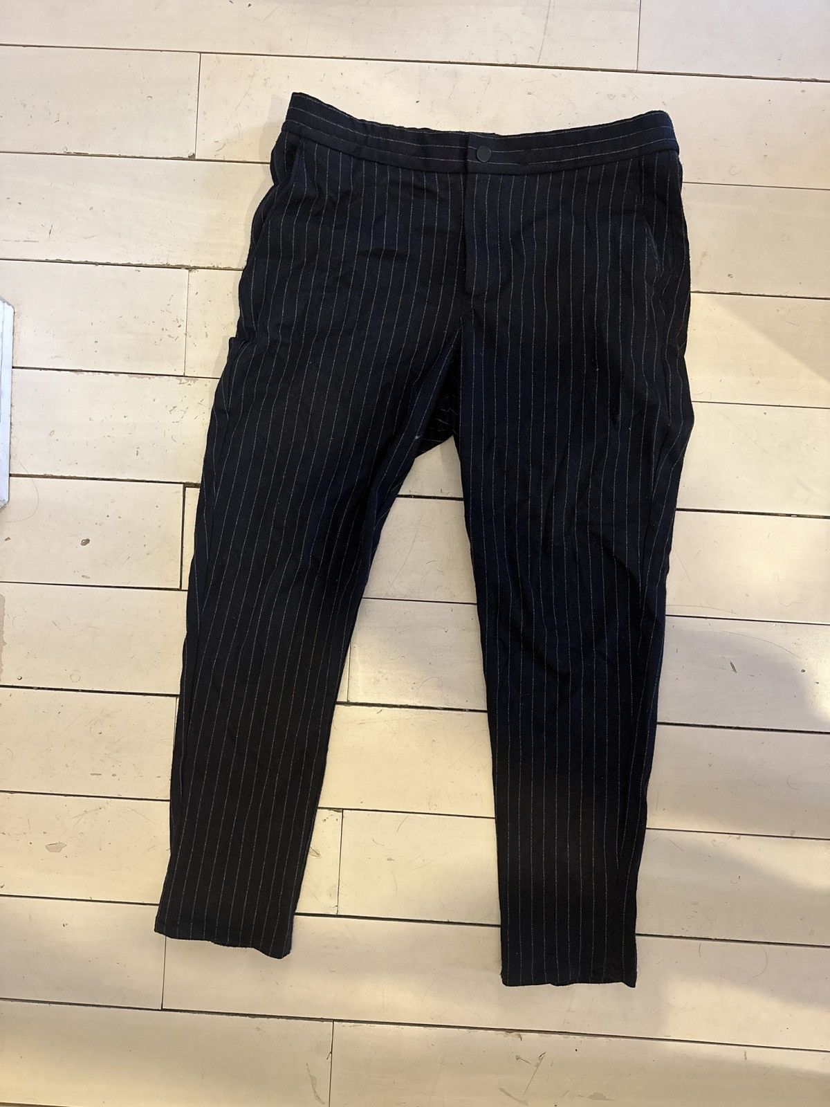 Zara Pinstripe navy joggers Size US 32 / EU 48 - 1 Thumbnail