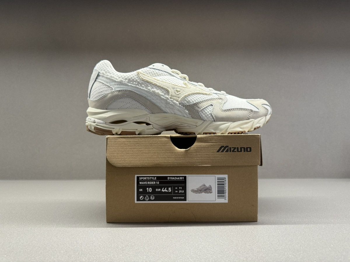 Mizuno Mizuno Wave Rider 10 Premium Sashico Pack Off White Size US 11 / EU 44 - 4 Thumbnail