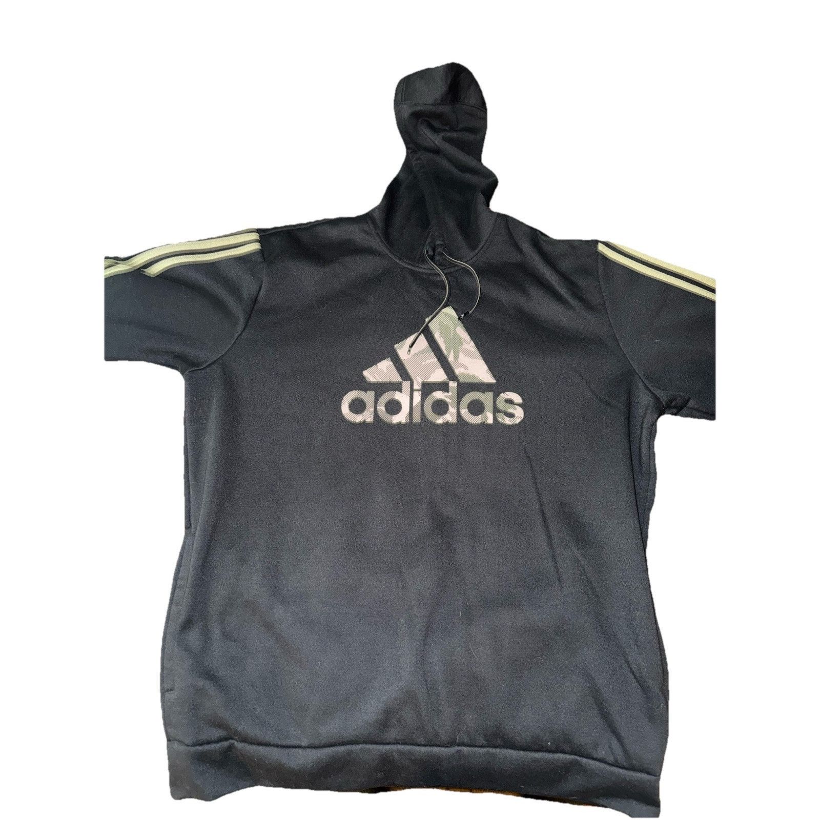 Adidas Adidas Black Mens Sz XL Hoodie Sweatshirt w/ Pockets H39888 Size US XL / EU 56 / 4 - 1 Thumbnail