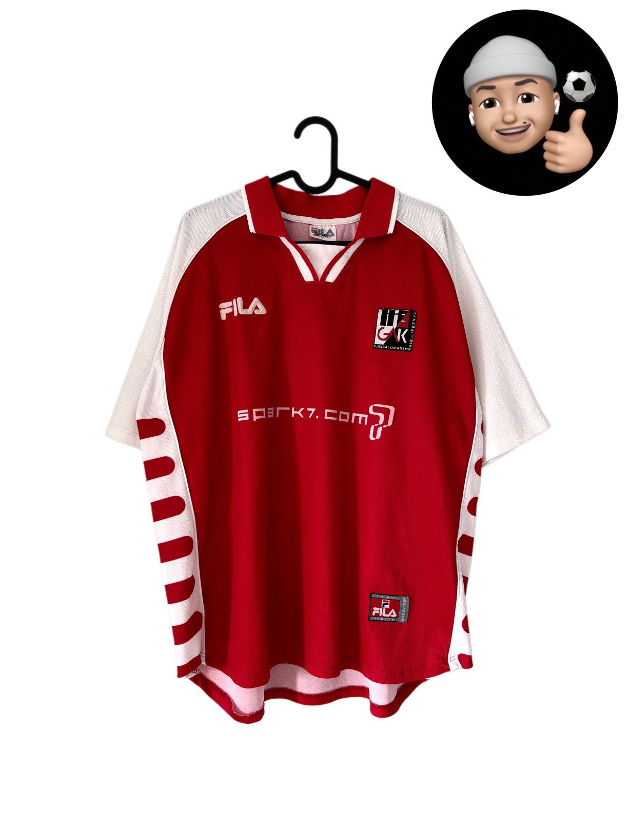 Fila × Vintage 2001 2002 Grazer AK Austria Fila Match Issue Soccer Jersey Size US L / EU 52-54 / 3 - 1 Thumbnail