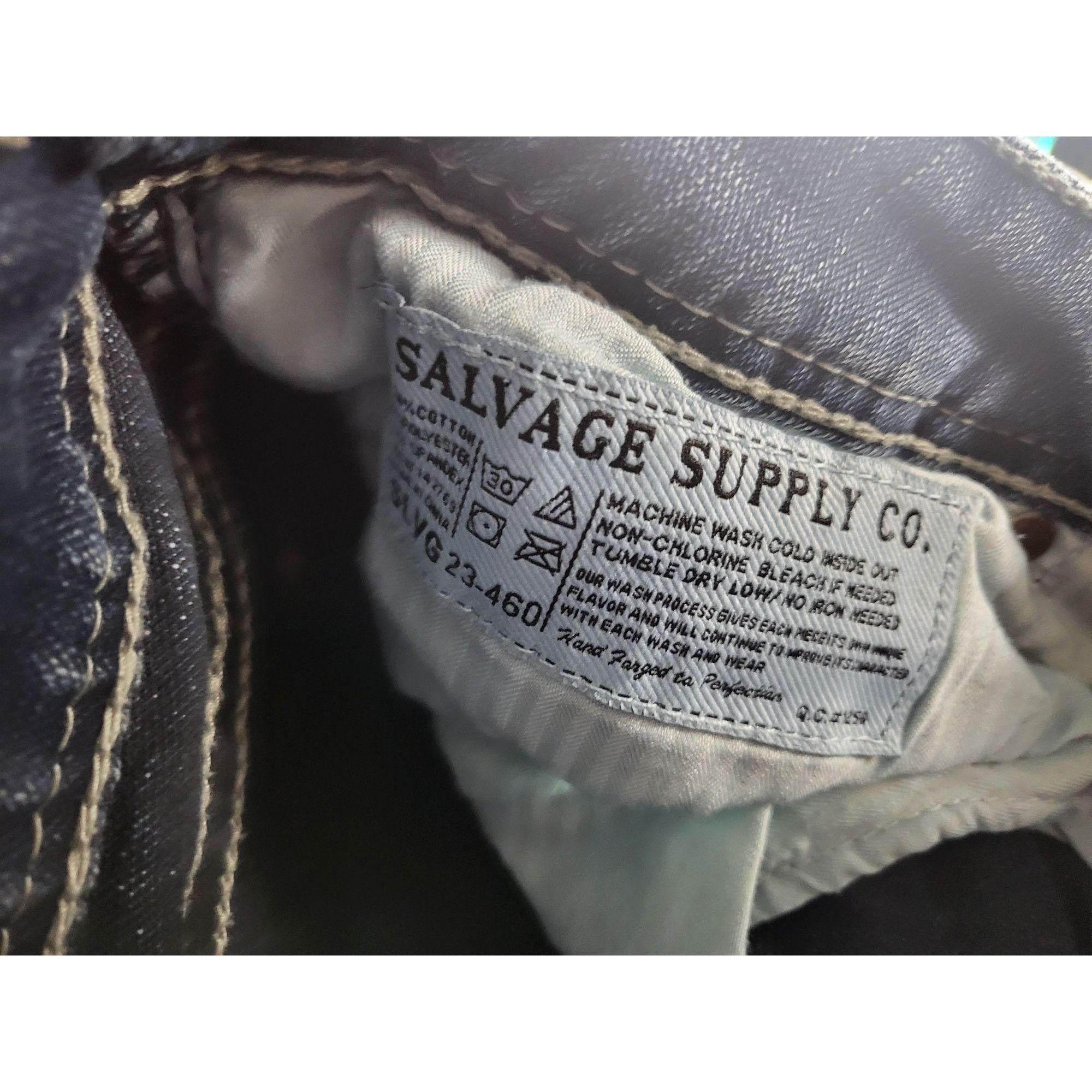 Salvage Salvage Mayhem Buckle Jeans Men Sz 33R Straight SLVG 23-460 Size US 33 - 8 Thumbnail