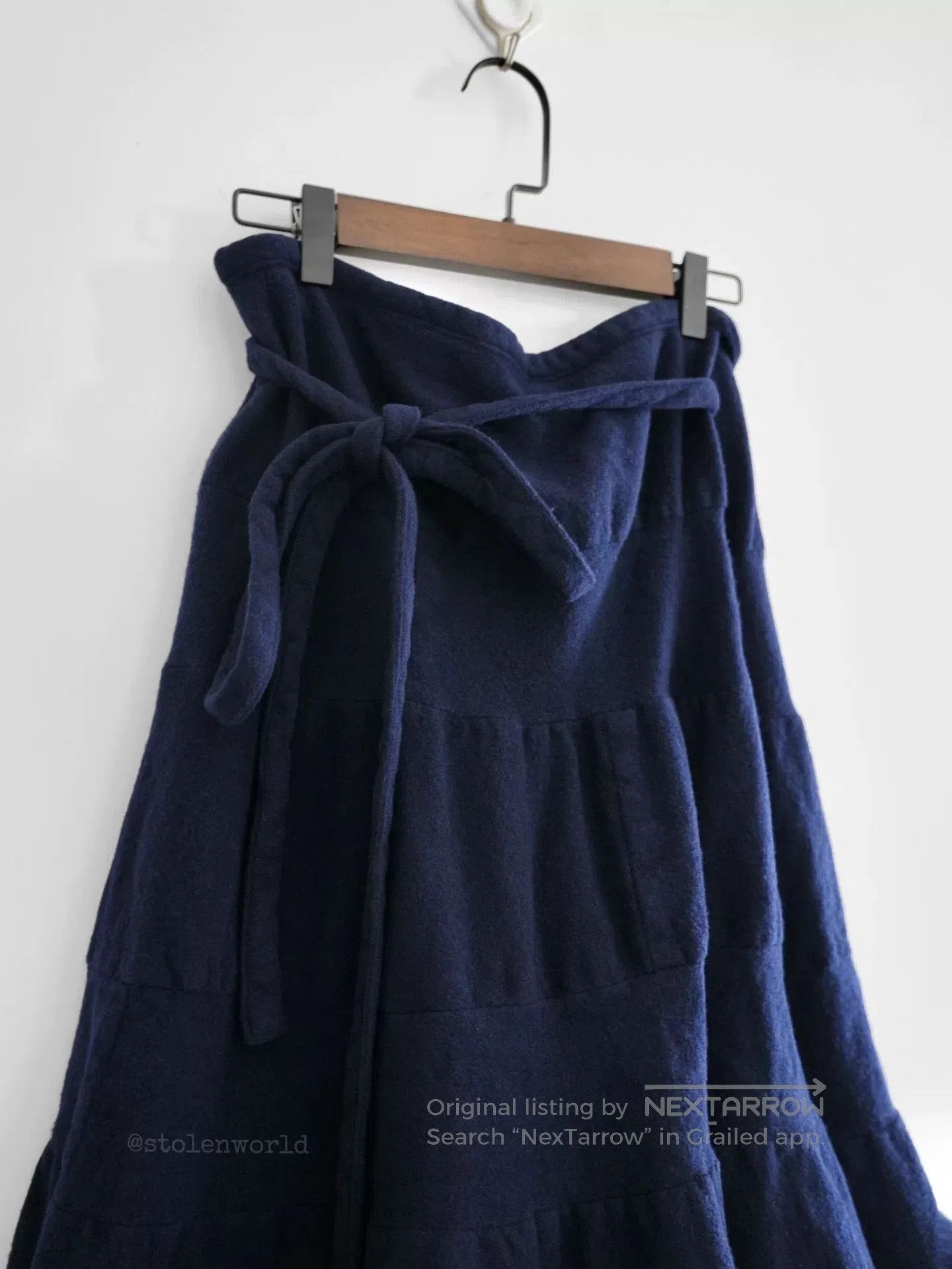 Comme des Garcons warm navy blue tiered cake skirt. Size 24" / US 00 / IT 34 - 5 Thumbnail