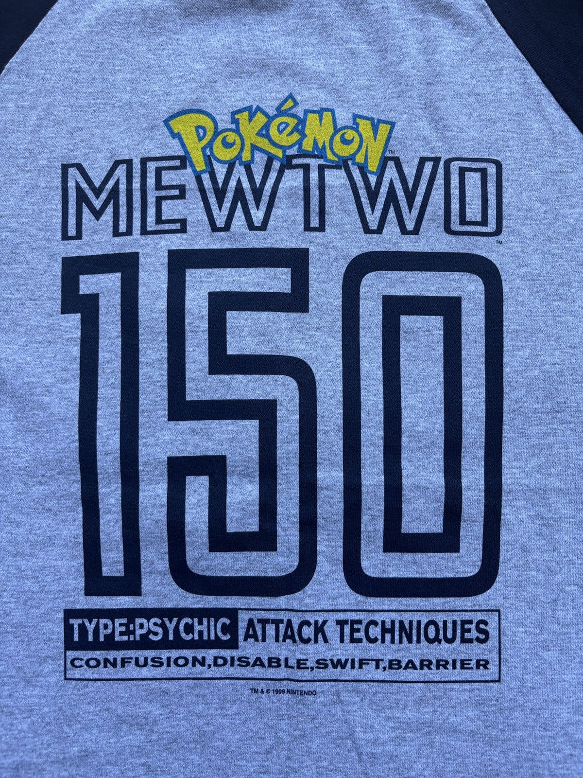 Pokemon Vintage 1999 Pokèmon “#150” MewTwo 3/4 Sleeve Shirt Size M Size US M / EU 48-50 / 2 - 9 Thumbnail