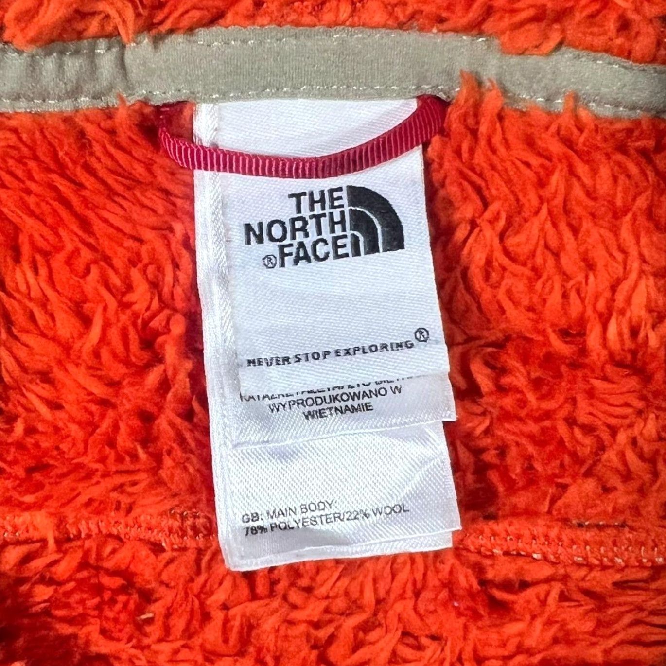 The North Face The North Face TNF Orange Fleece Lined Zip Grey Hoodie Top Women Medium Hoodie Womens Grey 90s? Size M / US 6-8 / IT 42-44 - 4 Thumbnail