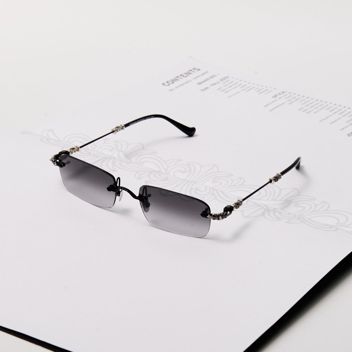 CHROME HEARTS PILLS III MATTE BLACK- MATTE BLACK SUNGLASSES