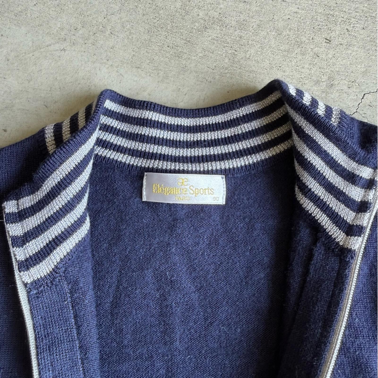 Other Elegance Sports / Golf Zip Sweater / Navy Silver Size S / US 4 / IT 40 - 2 Thumbnail