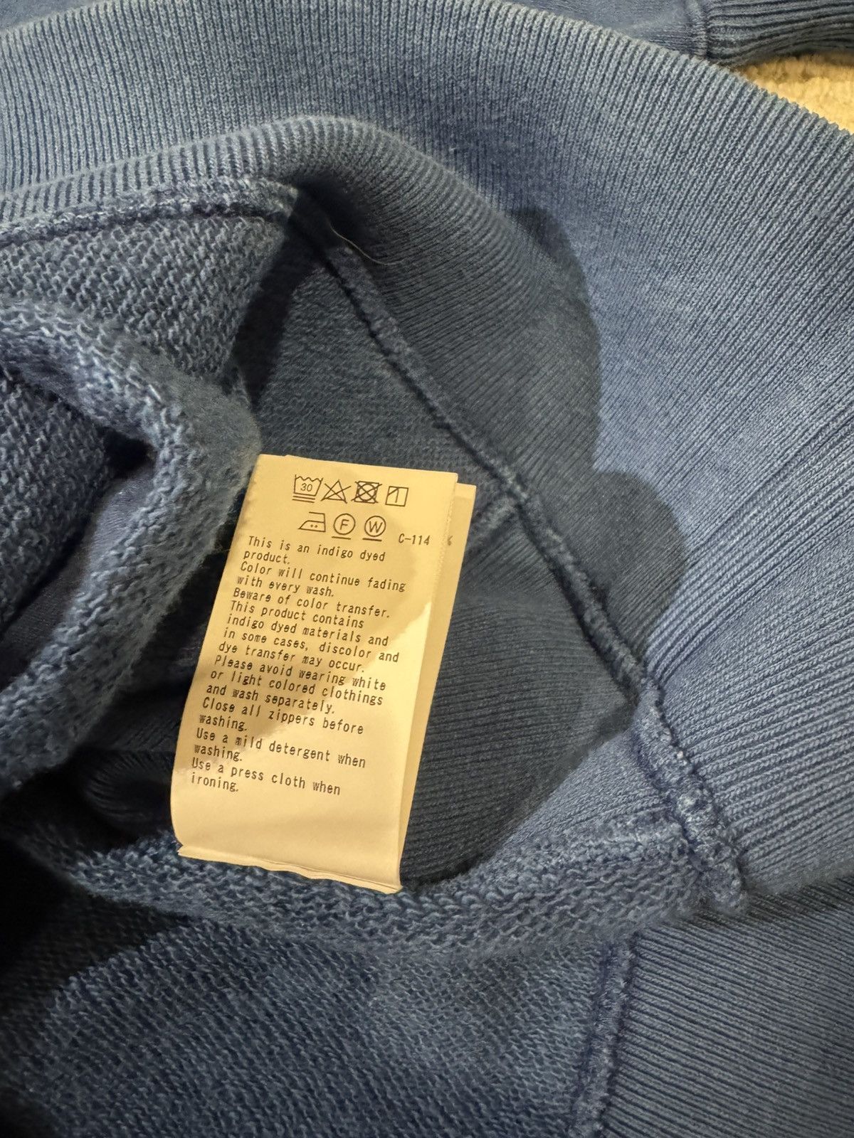 Pure Blue Japan Indigo Blue Sweater Hoodie Size US M / EU 48-50 / 2 - 5 Thumbnail