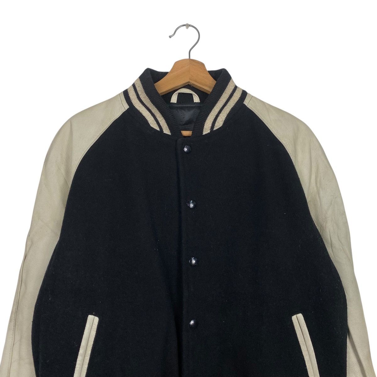 Japanese Brand J-1 varsity jacket leather sleeve Size US M / EU 48-50 / 2 - 2 Thumbnail