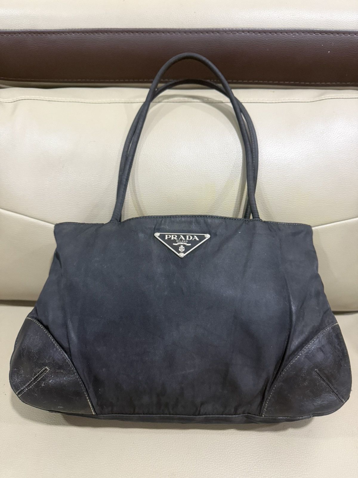 Prada Authentic Prada Tessuto Nyalon Shoulder Tote Bag Size ONE SIZE - 1 Thumbnail