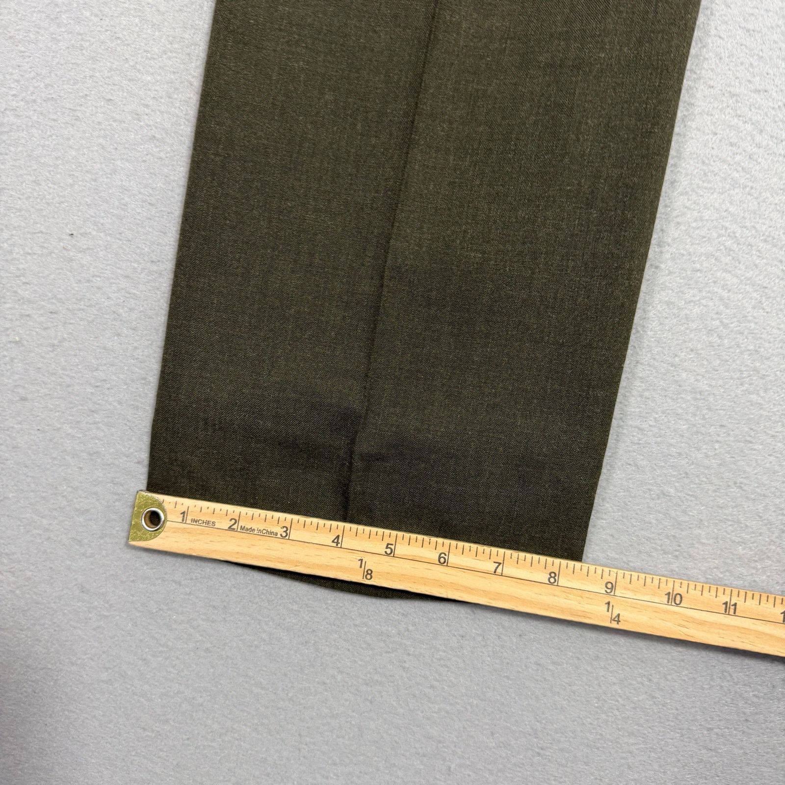 Vintage Vintage Military Trousers Men's 32S (32x30) Green 100% Wool Size US 32 / EU 48 - 9 Thumbnail