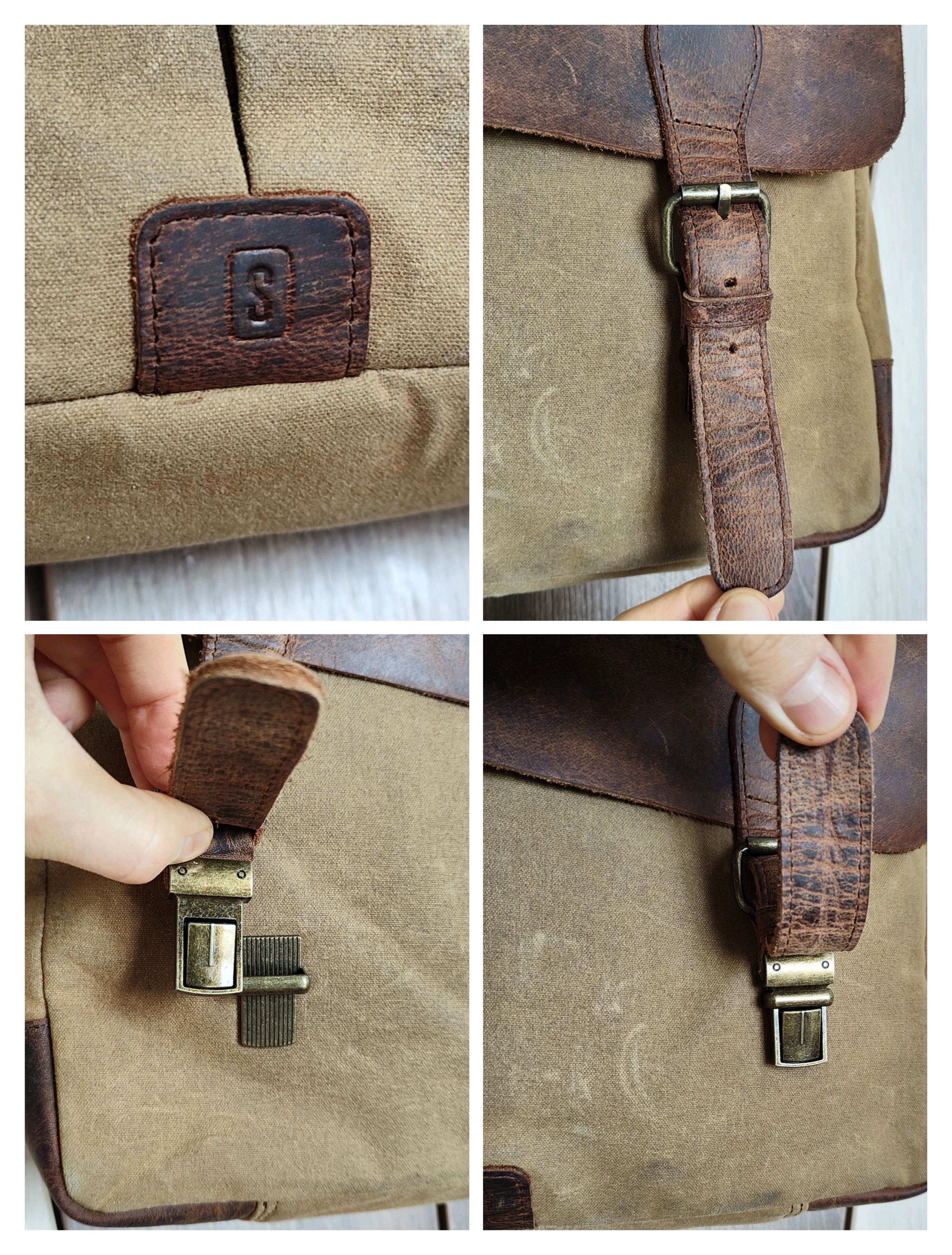 Handmade Scaramanga Leather Bag Briefcase Bag Shoulder Bag Organizer Size ONE SIZE - 9 Thumbnail
