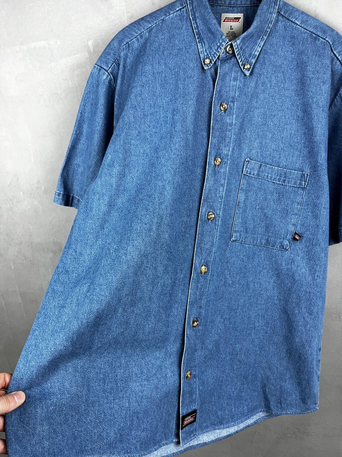 Dickies × Vintage VINTAGE Dickies Denim Button Shirt Size US L / EU 52-54 / 3 - 9 Thumbnail