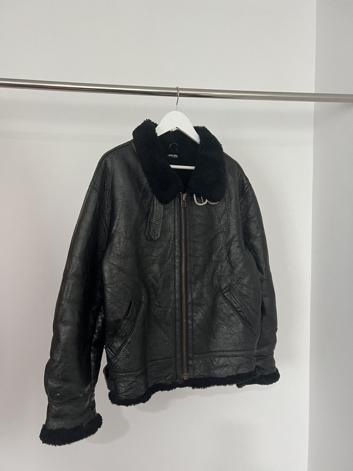 ジャケット・アウター 90s miumiu fade leather jacket archive 90s miumiu fade leather jacket archive
