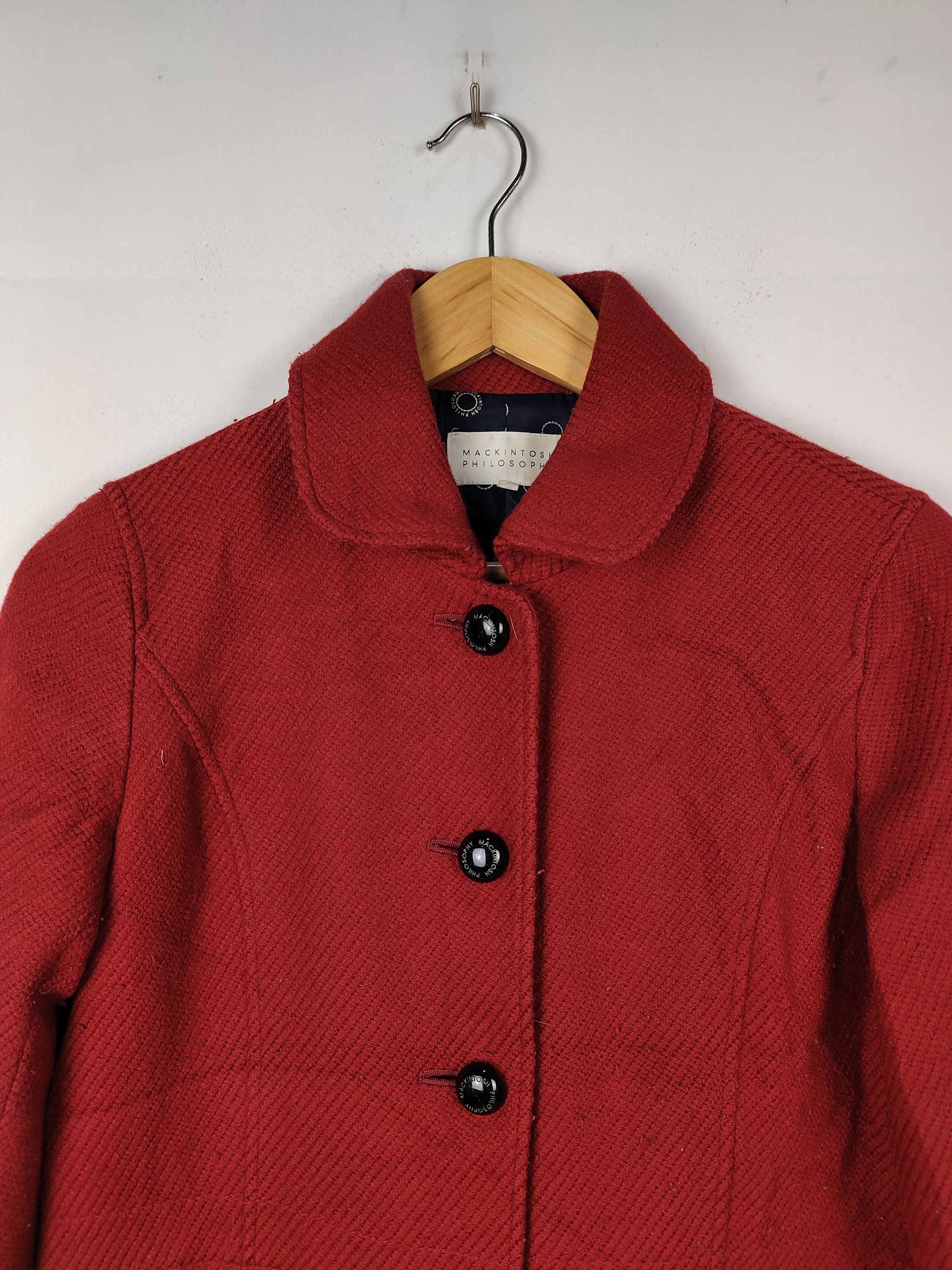 Mackintosh Mackintosh red wool blend coat for women Size S / US 4 / IT 40 - 2 Thumbnail