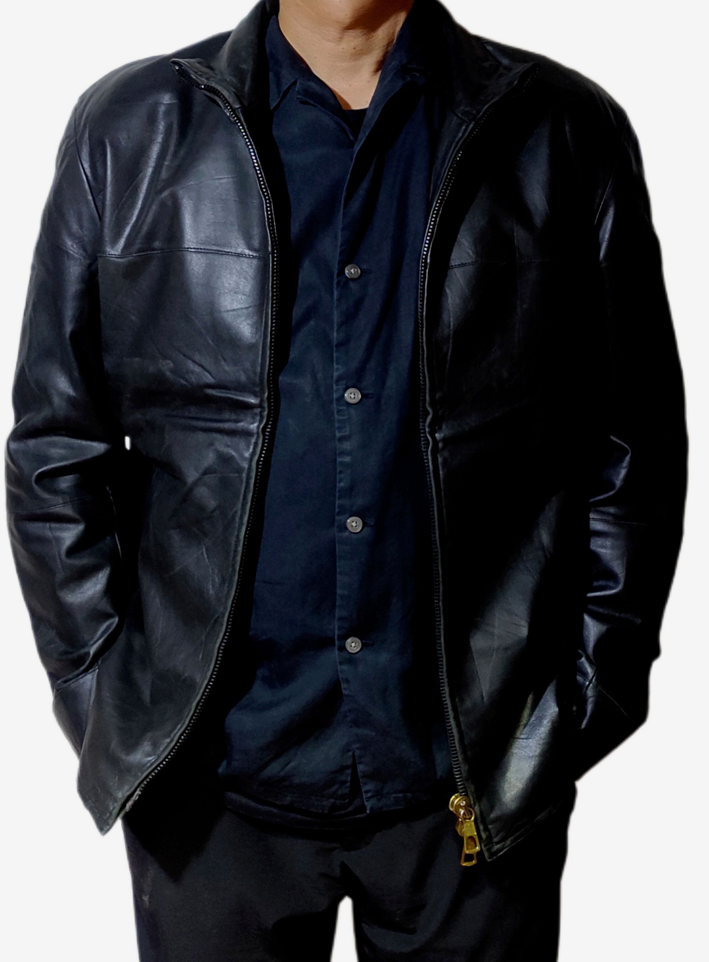 Armani Armani Collezioni Leather Classical Jacket Size US L / EU 52-54 / 3 - 1 Thumbnail