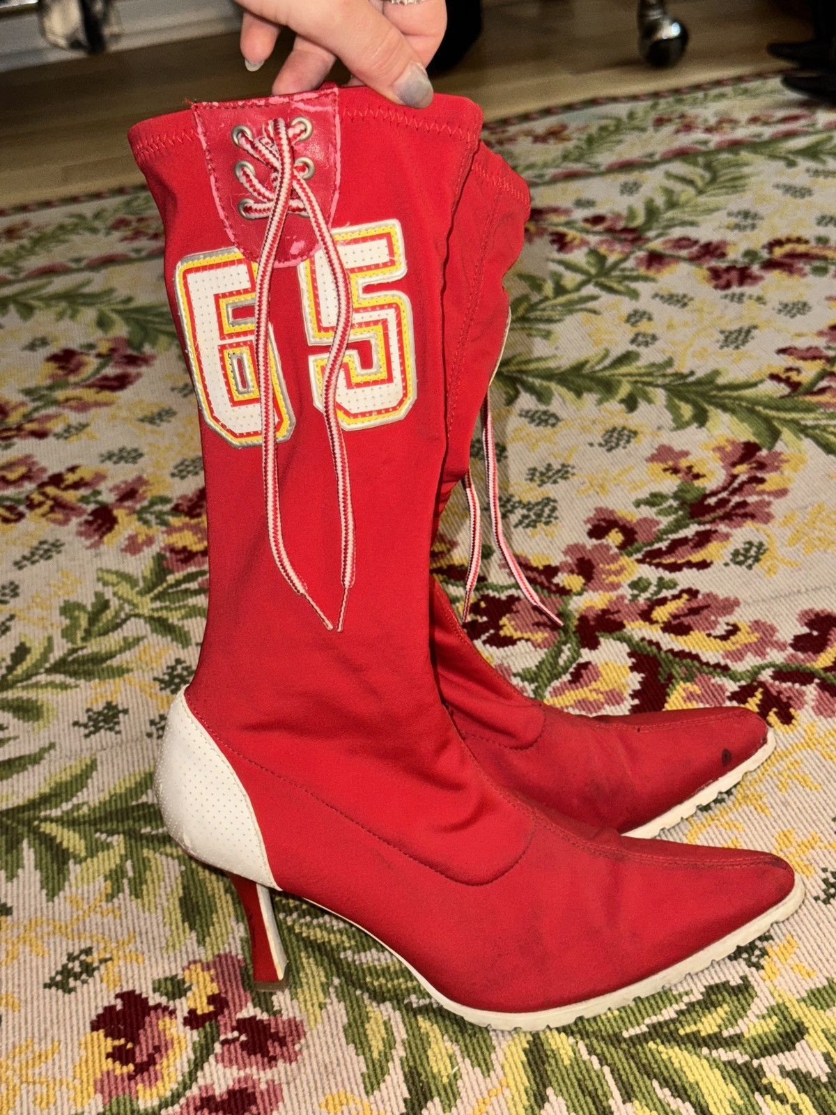 Steve Madden Rare vintage early 2000s Splash lace up knee high boots Size US 7 / IT 37 - 4 Thumbnail