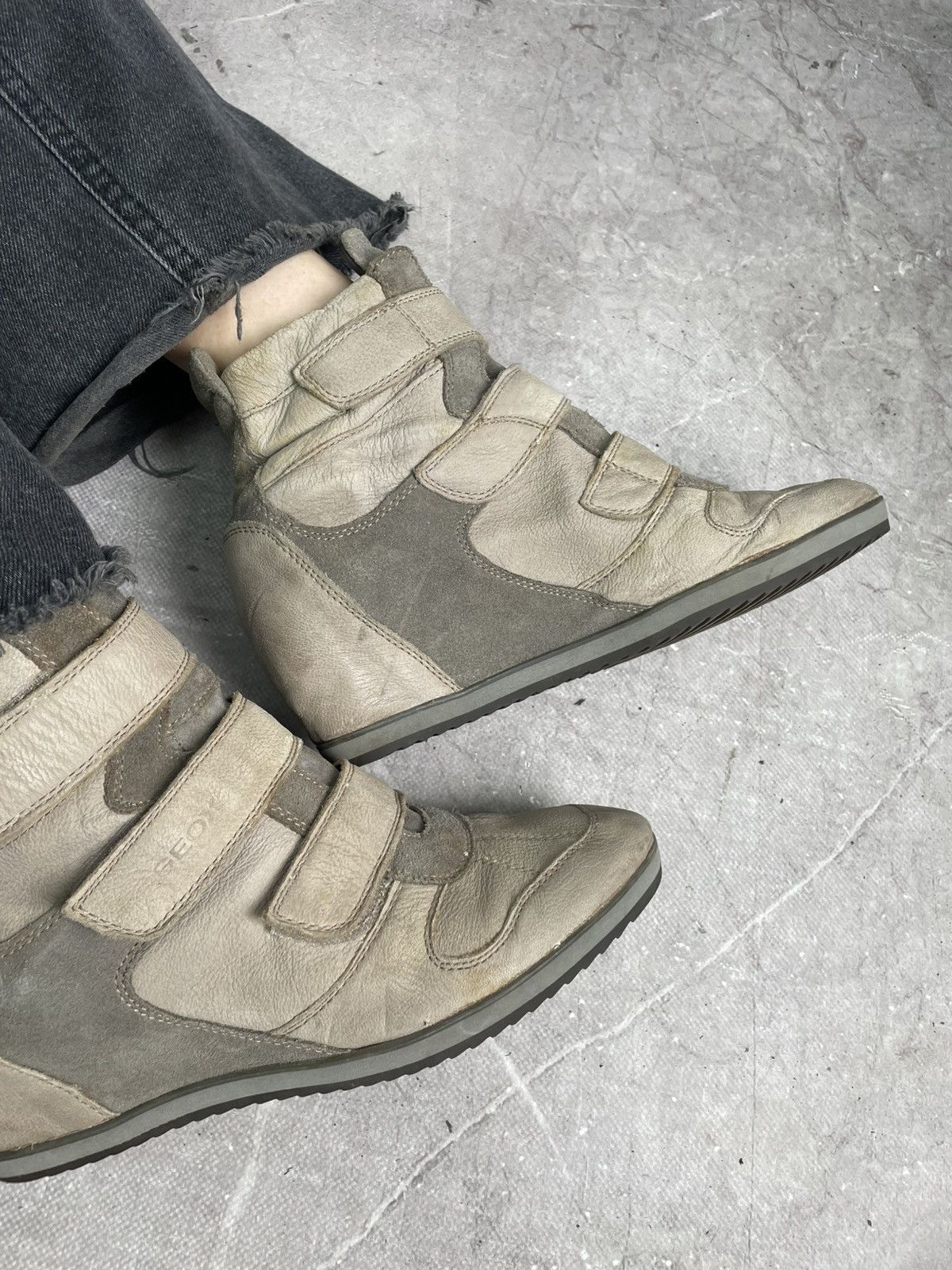 Geox Heel leather boots Isabel Marant style wedge sneakers y2k Size US 9 / IT 39 - 10 Thumbnail