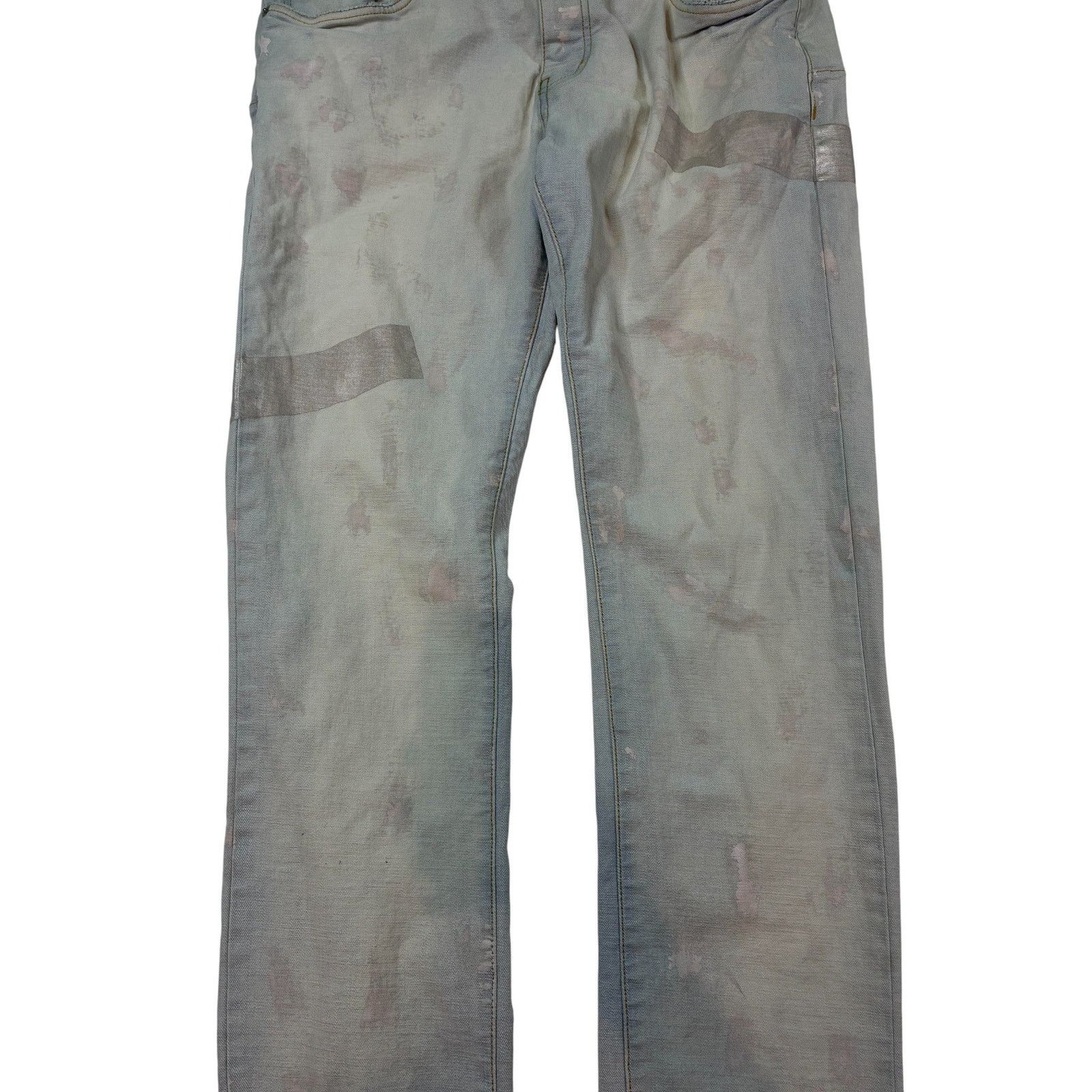 Purple Brand Purple Brand 'Paint Drip' Light Wash Jeans Size US 36 / EU 52 - 2 Thumbnail