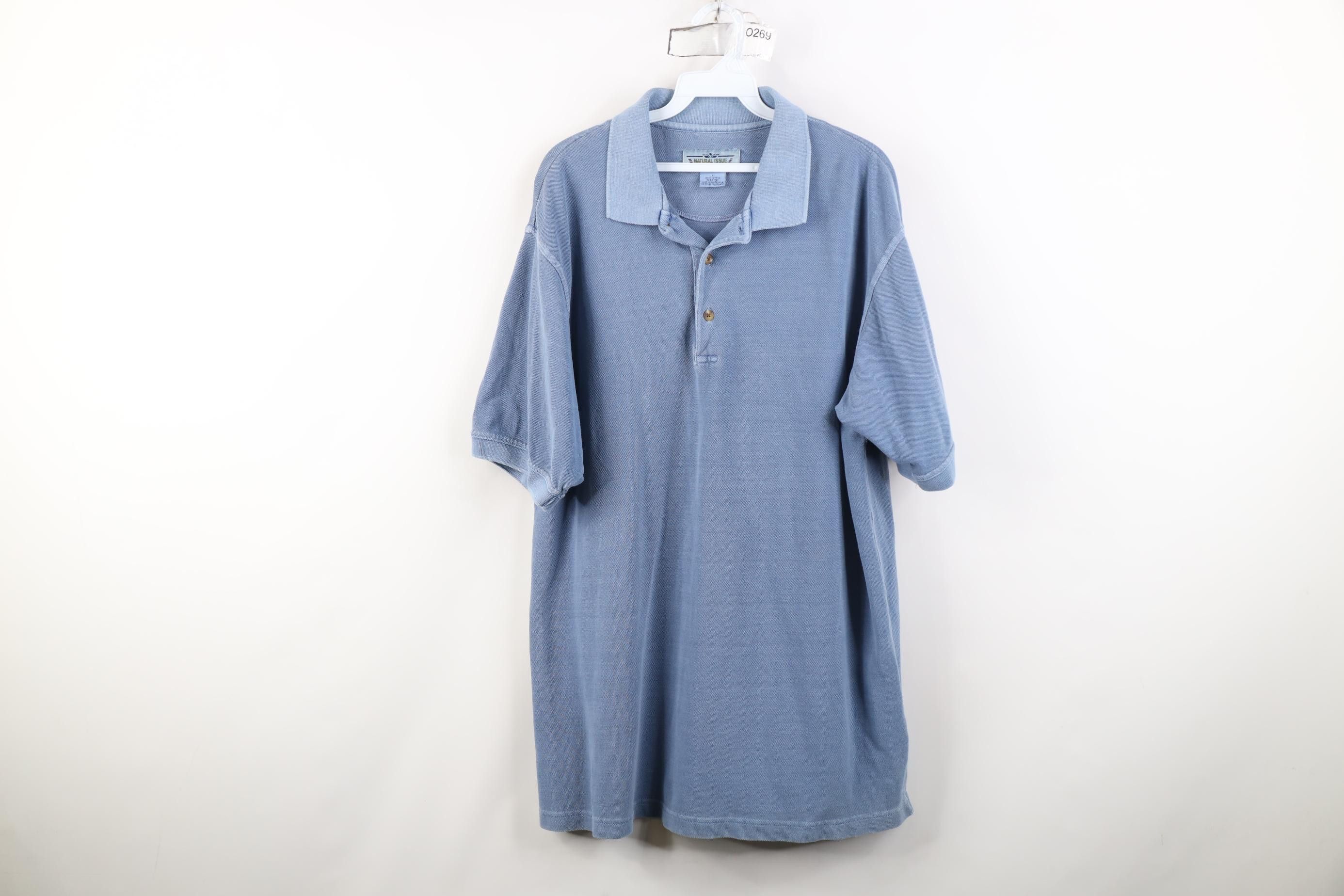 Vintage Vintage 90s Streetwear Pigment Dye Stonewash Golf Polo Shirt Size US L / EU 52-54 / 3 - 1 Thumbnail